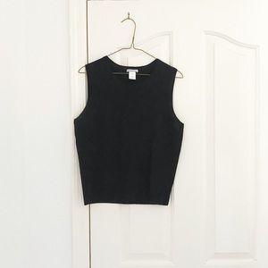 Ann Taylor Black 100% Wool Shell Top